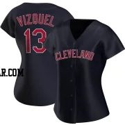 Omar Vizquel Women's Cleveland Guardians Navy Authentic Alternate Jersey