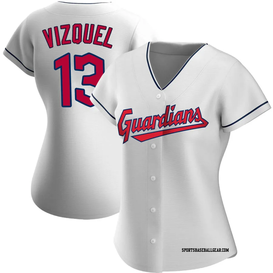 Omar Vizquel Women's Cleveland Guardians White Authentic Home Jersey