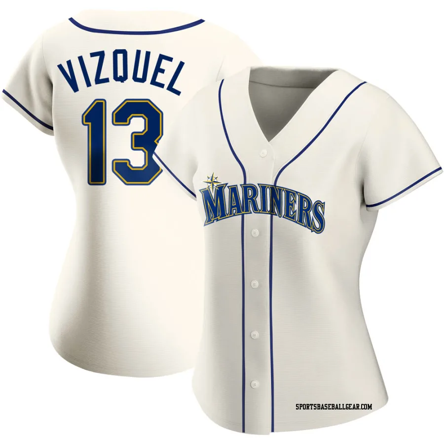 Omar Vizquel Women's Seattle Mariners Cream Replica Alternate Jersey