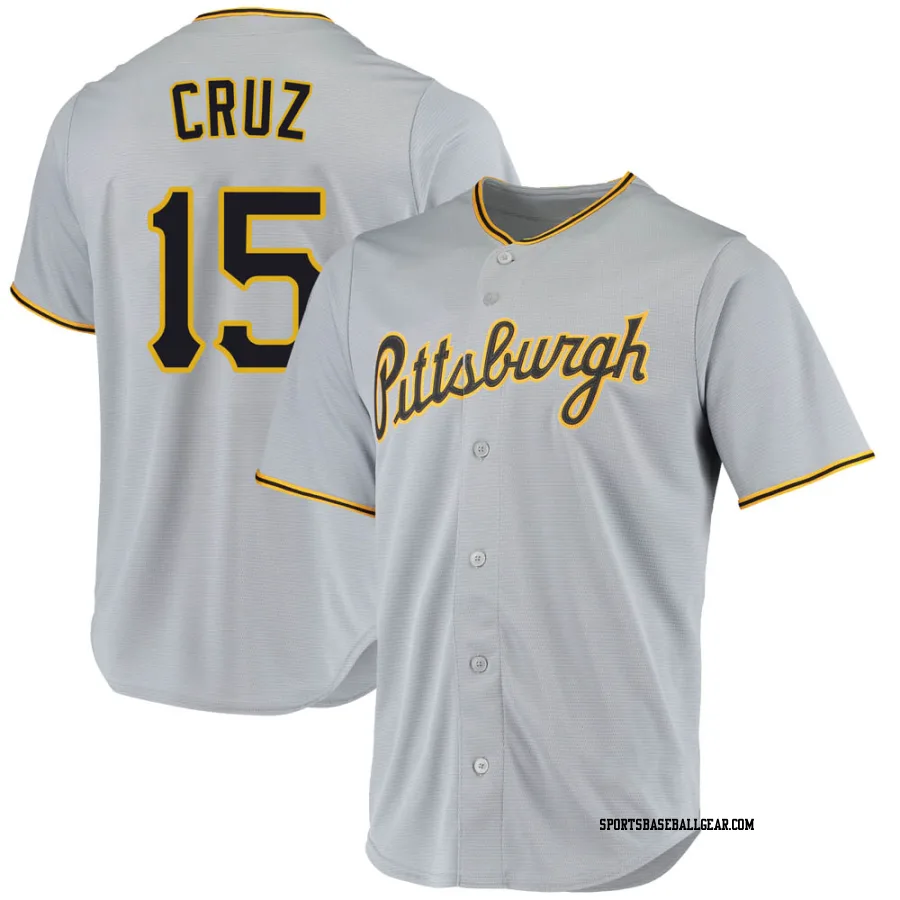 Oneil Cruz Men's Pittsburgh Pirates Gray Replica Road Jersey