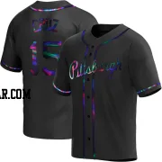 Oneil Cruz Youth Pittsburgh Pirates Black Holographic Replica Alternate Jersey