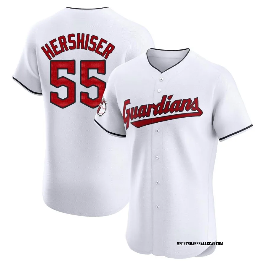 Orel Hershiser Men's Cleveland Guardians White Elite Home Jersey