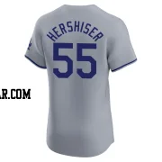 Orel Hershiser Men's Los Angeles Dodgers Gray Elite Road Jersey