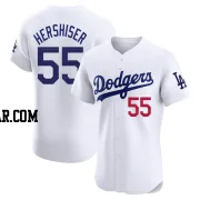 Orel Hershiser Men's Los Angeles Dodgers White Elite Home Jersey