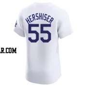 Orel Hershiser Men's Los Angeles Dodgers White Elite Home Jersey