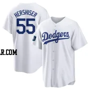 Orel Hershiser Men's Los Angeles Dodgers White Replica 2024 World Tour Seoul Series Home Jersey