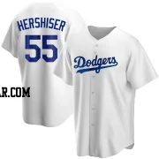 Orel Hershiser Men's Los Angeles Dodgers White Replica Home Jersey