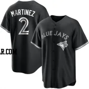 Orelvis Martinez Men's Toronto Blue Jays Black/White Replica Jersey