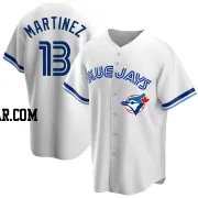 Orelvis Martinez Men's Toronto Blue Jays White Replica Home Cooperstown Collection Jersey