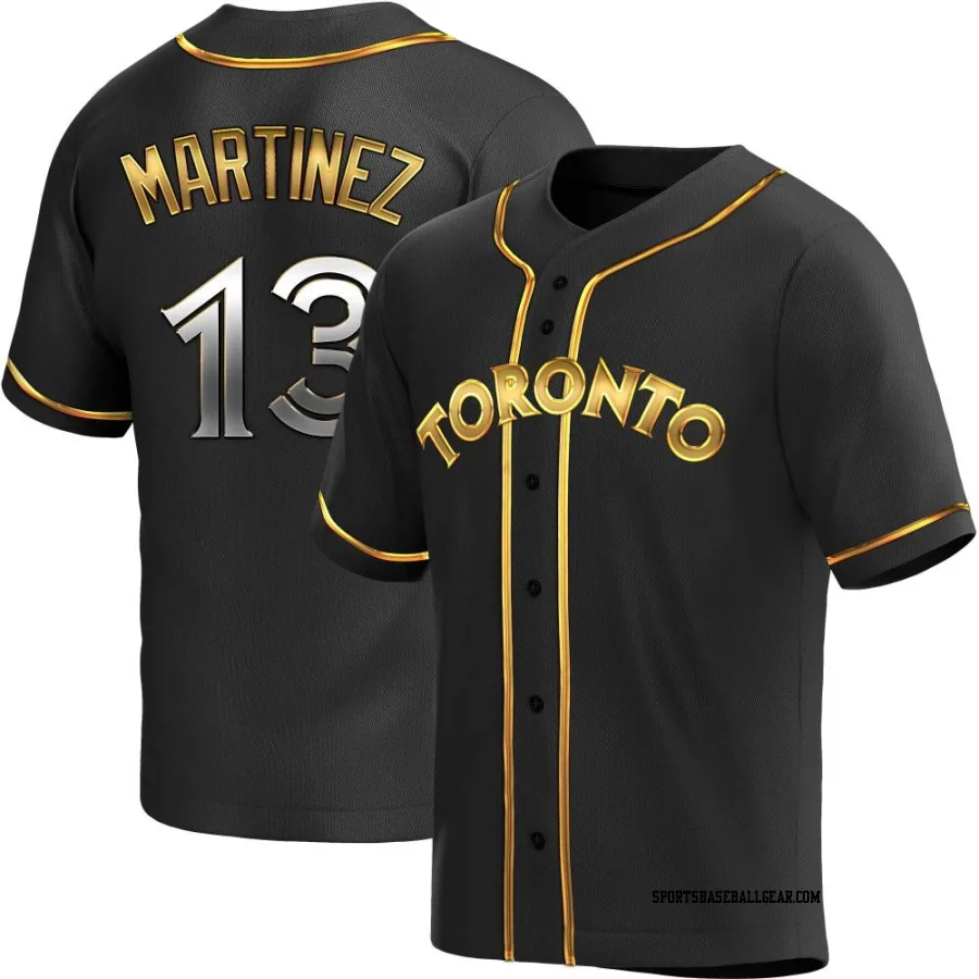 Orelvis Martinez Youth Toronto Blue Jays Black Golden Replica Alternate Jersey