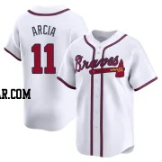 Orlando Arcia Men's Atlanta Braves White Limited Home Jersey