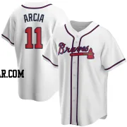 Orlando Arcia Men's Atlanta Braves White Replica Home Jersey