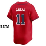 Orlando Arcia Youth Atlanta Braves Red Limited Alternate Jersey