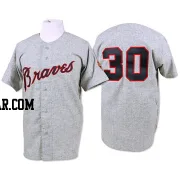 Orlando Cepeda Men's Atlanta Braves Grey Authentic 1969 Throwback Jersey