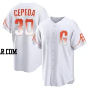 Orlando Cepeda Youth San Francisco Giants White Replica 2021 City Connect Jersey