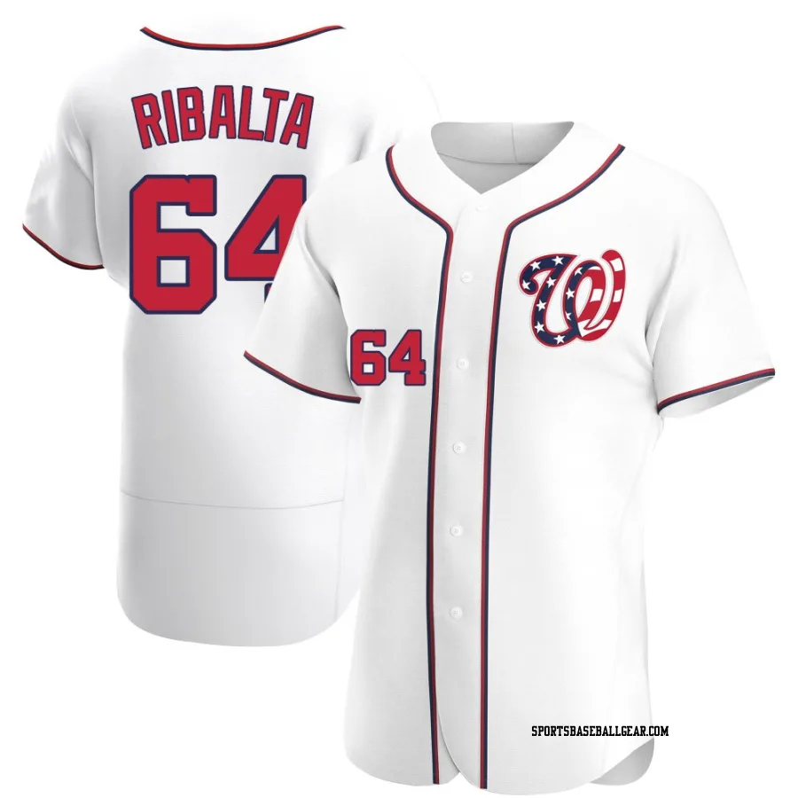 Orlando Ribalta Men's Washington Nationals White Authentic Alternate Jersey