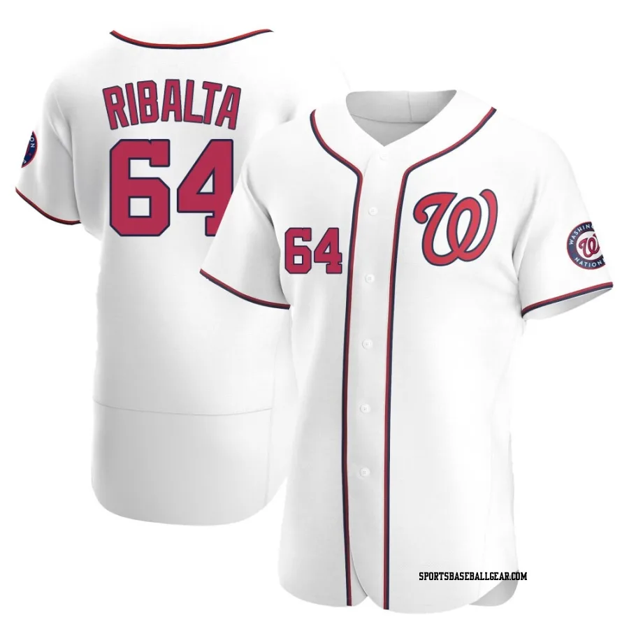 Orlando Ribalta Men's Washington Nationals White Authentic Home Jersey