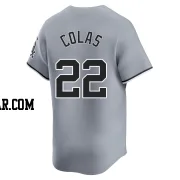 Oscar Colas Men's Chicago White Sox Gray Limited Road Jersey