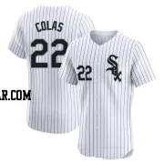 Oscar Colas Men's Chicago White Sox White Elite Home Jersey