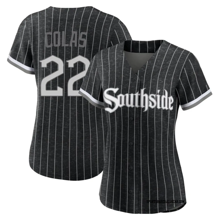 Oscar Colas Women's Chicago White Sox Black Authentic 2021 City Connect Jersey