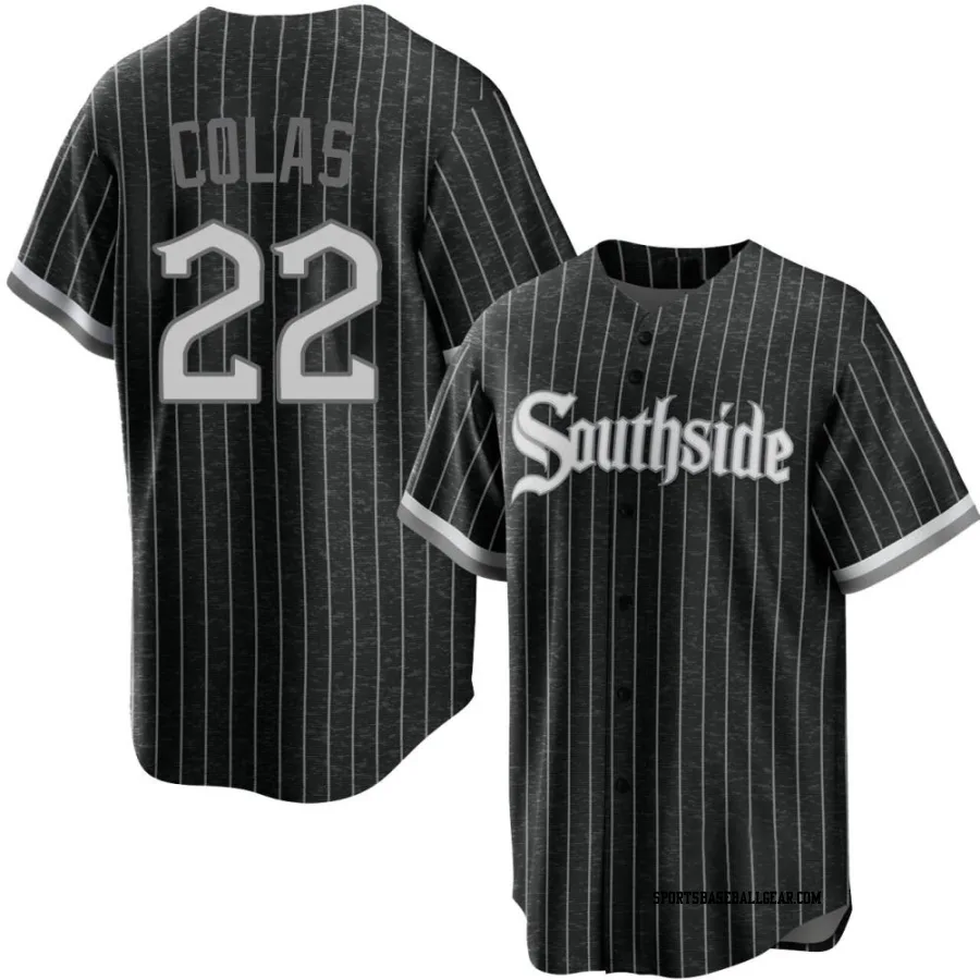 Oscar Colas Youth Chicago White Sox Black Replica 2021 City Connect Jersey