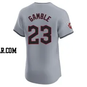 Oscar Gamble Men's Cleveland Guardians Gray Elite Road Jersey