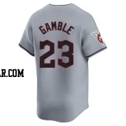 Oscar Gamble Men's Cleveland Guardians Gray Limited Road Jersey