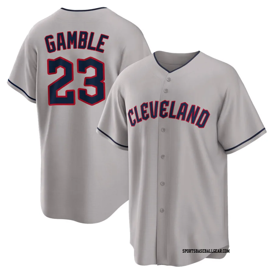 Oscar Gamble Men's Cleveland Guardians Gray Replica Road Jersey