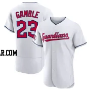 Oscar Gamble Men's Cleveland Guardians White Authentic Home Jersey