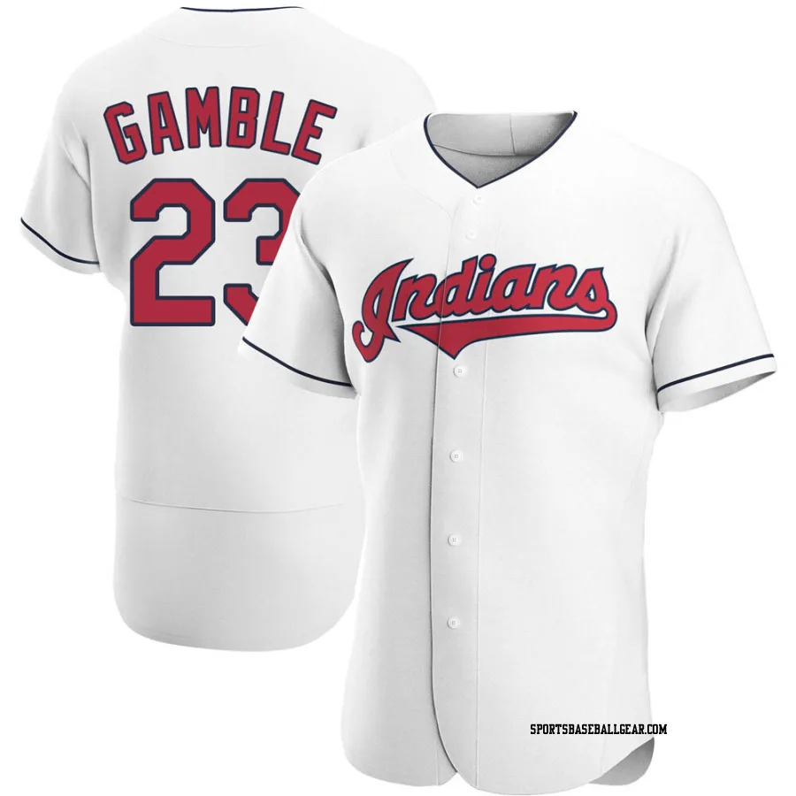 Oscar Gamble Men's Cleveland Guardians White Authentic Home Jersey