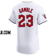 Oscar Gamble Men's Cleveland Guardians White Elite Home Jersey