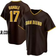 Oscar Gamble Men's San Diego Padres Brown Replica Road Jersey