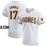 Oscar Gamble Men's San Diego Padres White Elite Home Patch Jersey