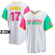 Oscar Gamble Men's San Diego Padres White Replica 2022 City Connect Jersey