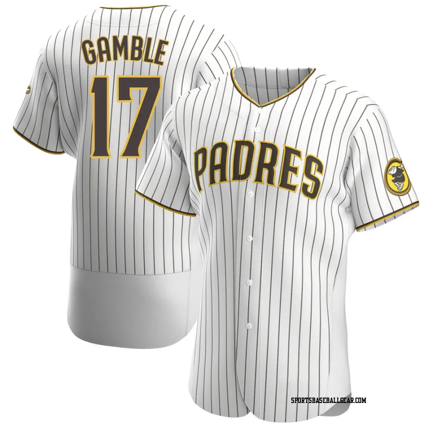 Oscar Gamble Men's San Diego Padres White/Brown Authentic Home Jersey