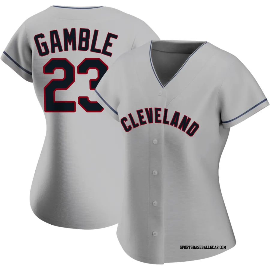 Oscar Gamble Women's Cleveland Guardians Gray Authentic Road Jersey