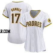 Oscar Gamble Women's San Diego Padres White Limited Home Jersey