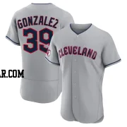 Oscar Gonzalez Men's Cleveland Guardians Gray Authentic Road Jersey