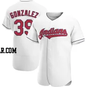 Oscar Gonzalez Men's Cleveland Guardians White Authentic Home Jersey