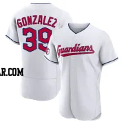 Oscar Gonzalez Men's Cleveland Guardians White Authentic Home Jersey