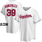 Oscar Gonzalez Men's Cleveland Guardians White Replica Home Jersey