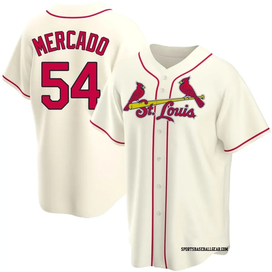 Oscar Mercado Men's St. Louis Cardinals Cream Replica Alternate Jersey