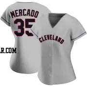 Oscar Mercado Women's Cleveland Guardians Gray Authentic Road Jersey