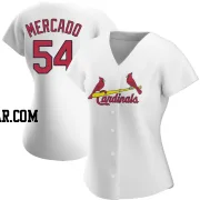 Oscar Mercado Women's St. Louis Cardinals White Authentic Home Jersey