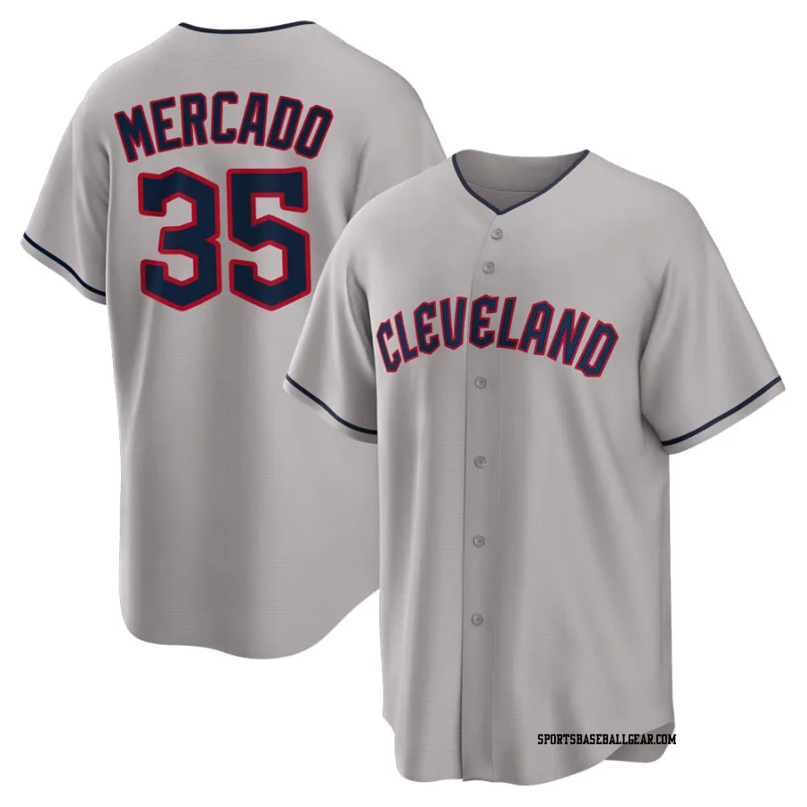 Oscar Mercado Youth Cleveland Guardians Gray Replica Road Jersey