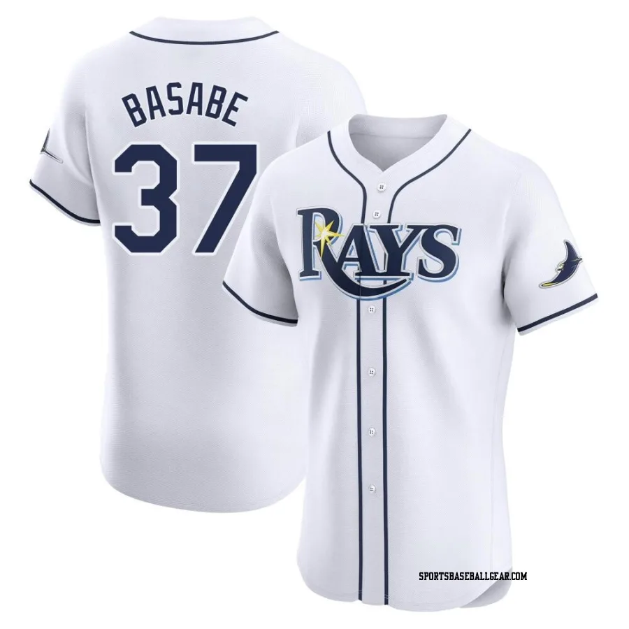 Osleivis Basabe Men's Tampa Bay Rays White Elite Home Jersey