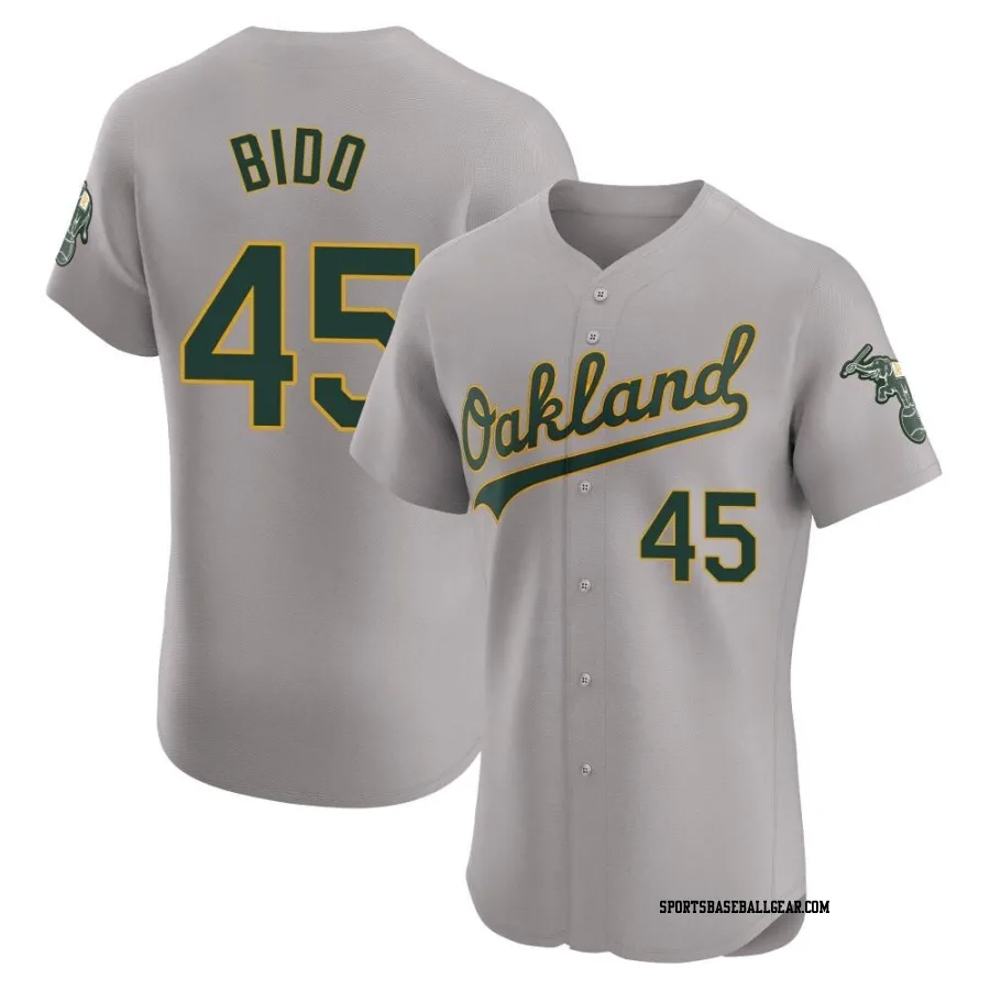 Osvaldo Bido Men's Oakland Athletics Gray Elite Road Jersey