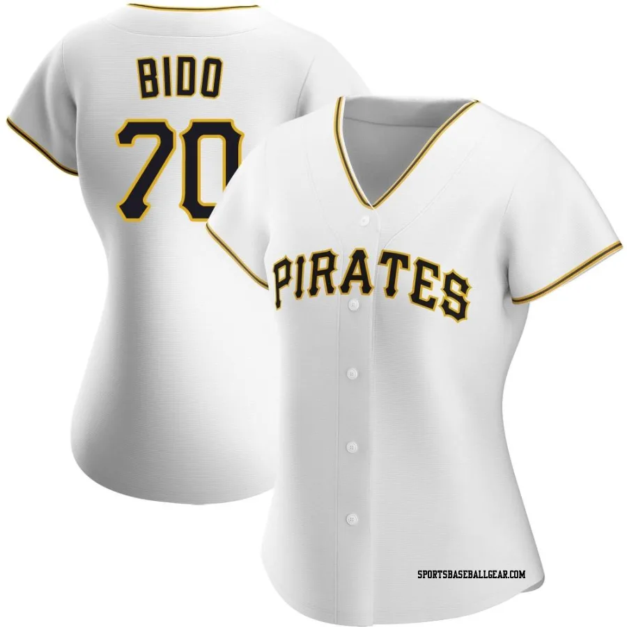 Osvaldo Bido Women's Pittsburgh Pirates White Authentic Home Jersey