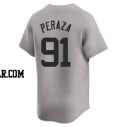 Oswald Peraza Men's New York Yankees Gray Limited Away Jersey