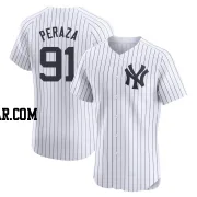 Oswald Peraza Men's New York Yankees White Elite Home Jersey